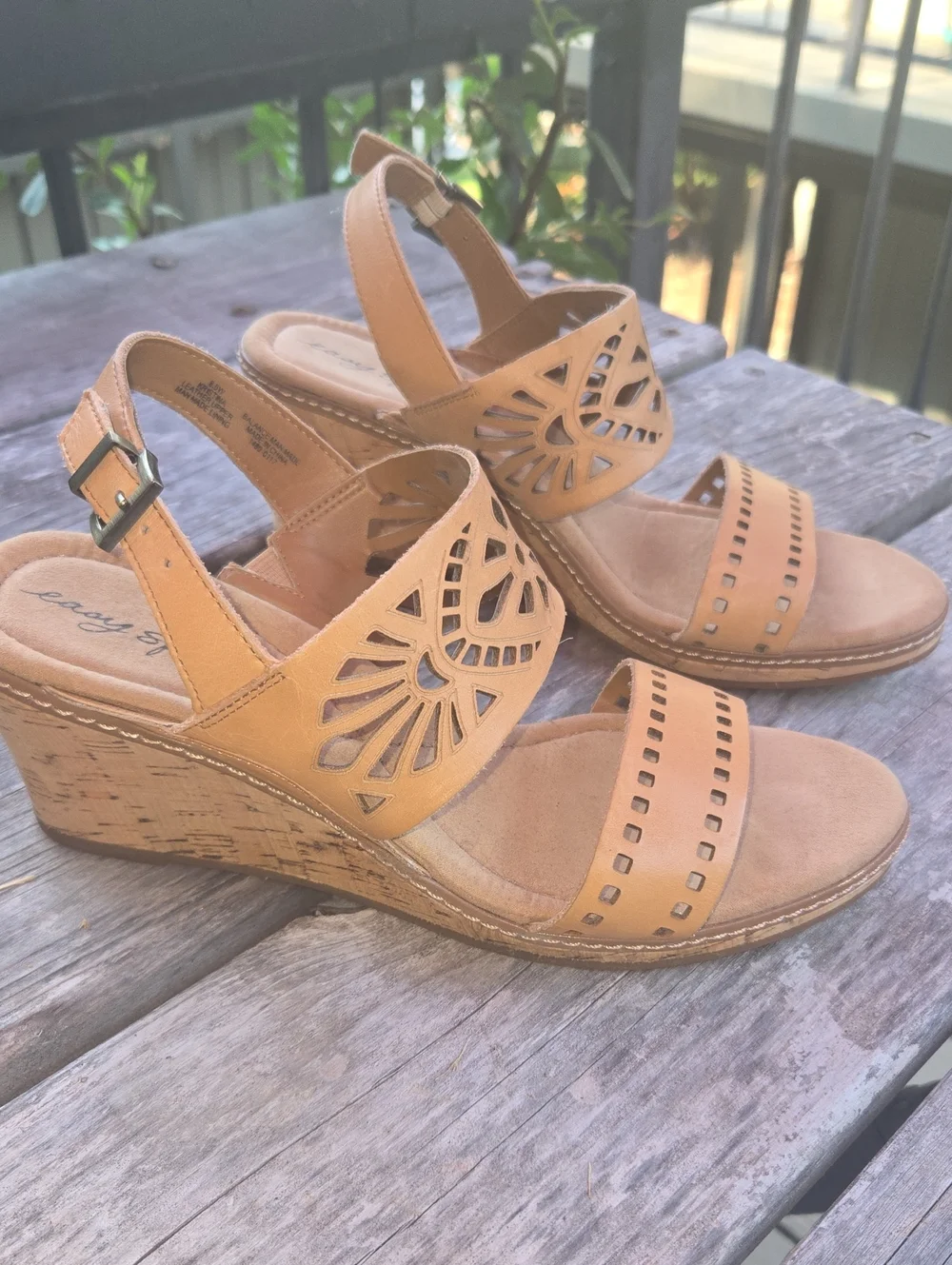 Easy Spirit Kristina Wedge Sandals Size 8.5 Wide